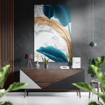 Feathers Brushed Aluminium Dibond Wall Art.