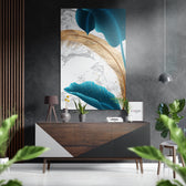 Feathers Brushed Aluminium Dibond Wall Art.