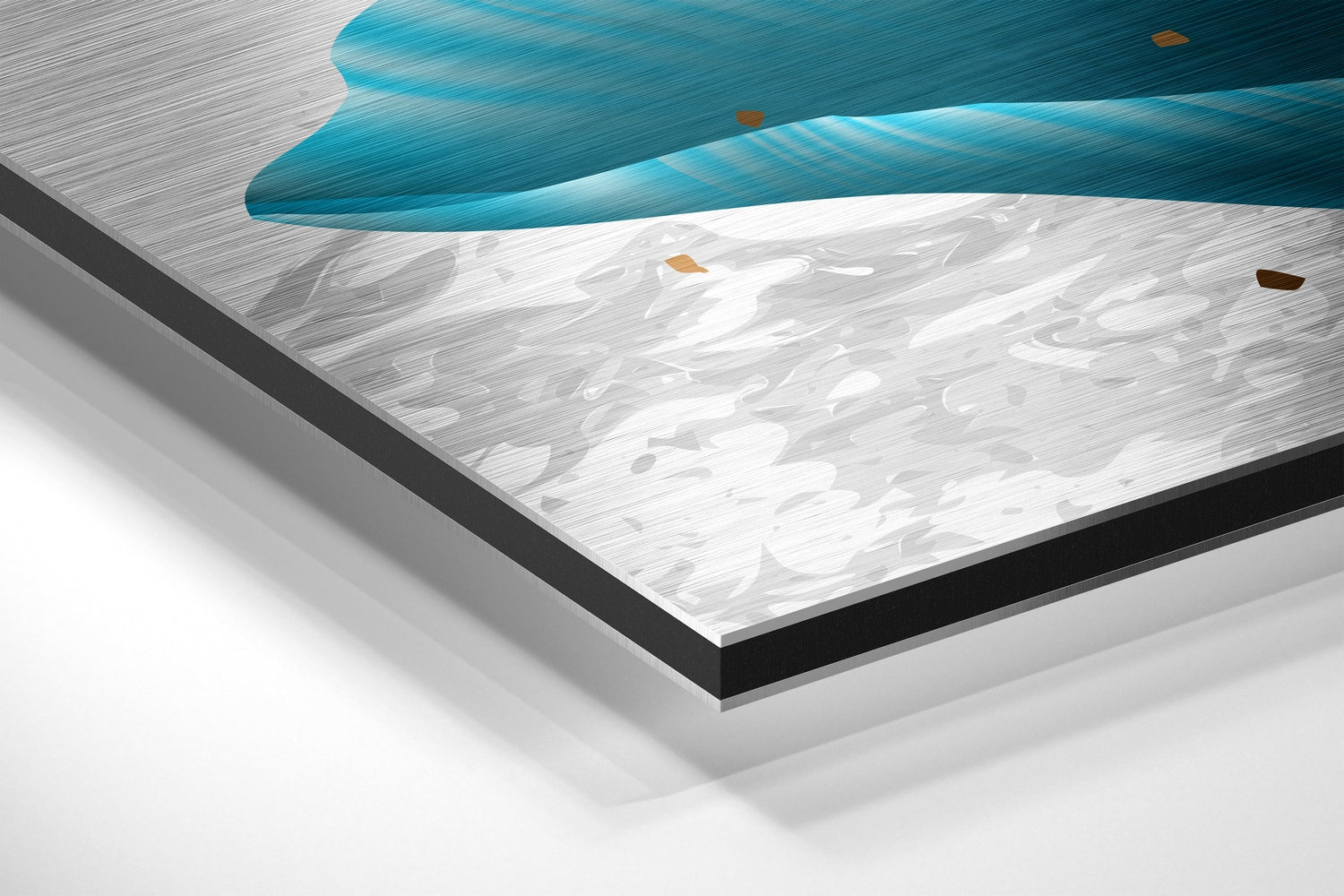 Feathers Brushed Aluminium Dibond Wall Art.