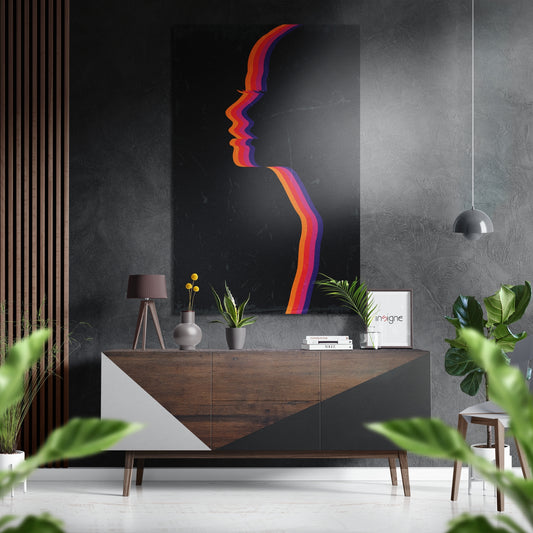 Shadows Brushed Aluminium Dibond Wall Art.