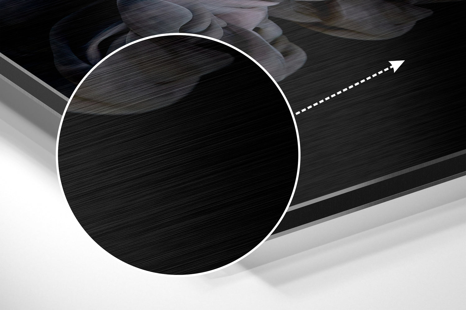 Pinky Fume Brushed Aluminium Dibond Wall Art.