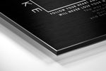 New York Brushed Aluminium Dibond Wall Art.