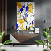 Line Art Brushed Aluminium Dibond Wall Art.