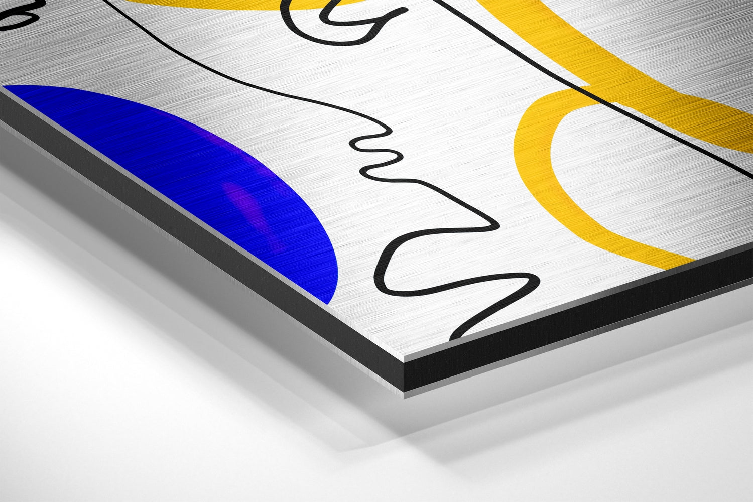 Line Art Brushed Aluminium Dibond Wall Art.