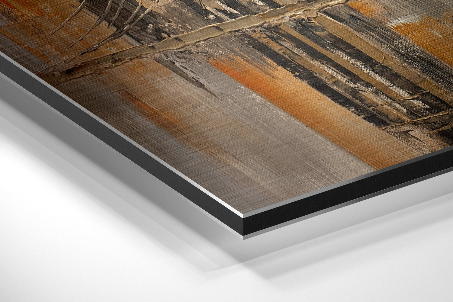 City Silhouette Brushed Aluminium Dibond Wall Art.