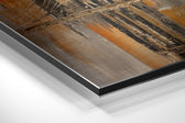 City Silhouette Brushed Aluminium Dibond Wall Art.
