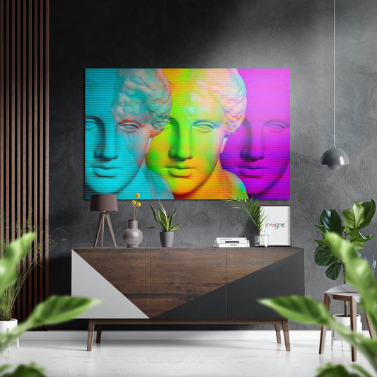 Statues Brushed Aluminium Dibond Wall Art.