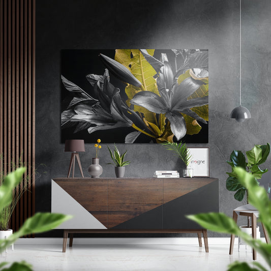 Lillium Brushed Aluminium Dibond Wall Art.