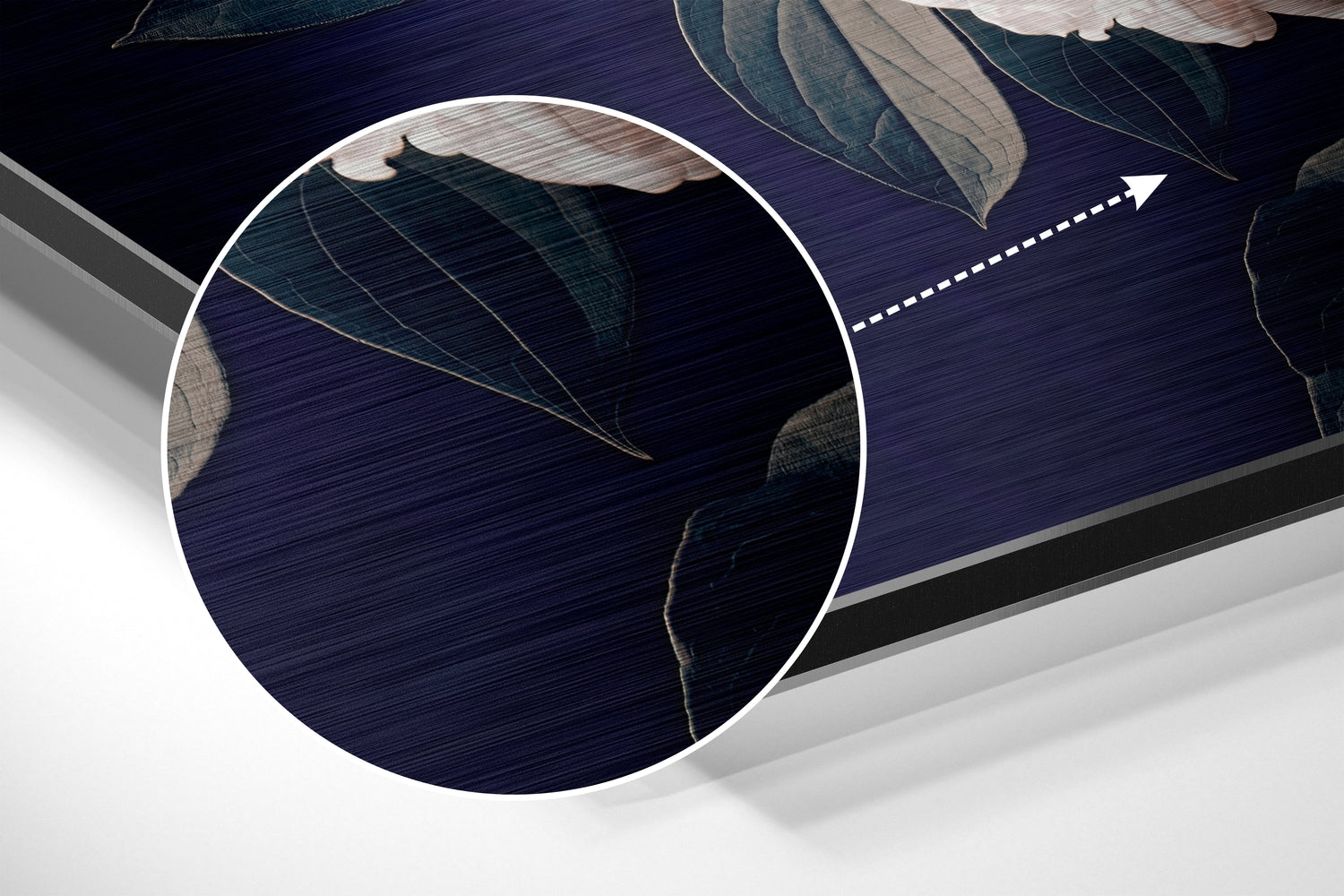 Flowers Brushed Aluminium Dibond Wall Art.