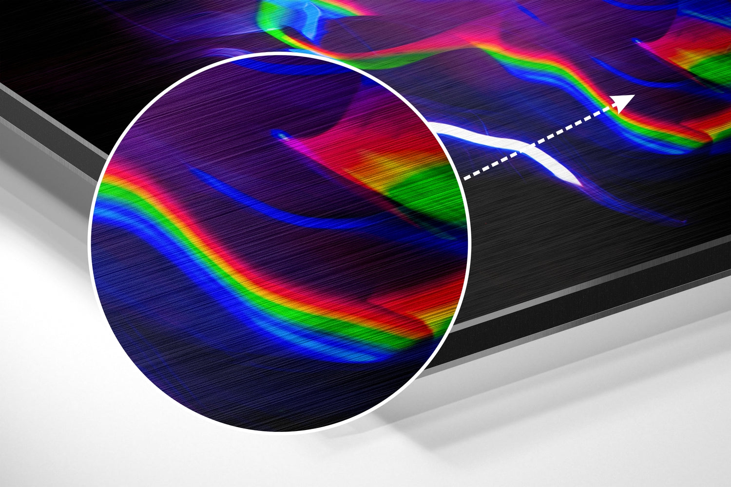 Behinde the Statue Brushed Aluminium Dibond Wall Art.