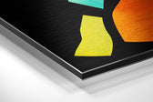 Giraffe Style Brushed Aluminium Dibond Wall Art.