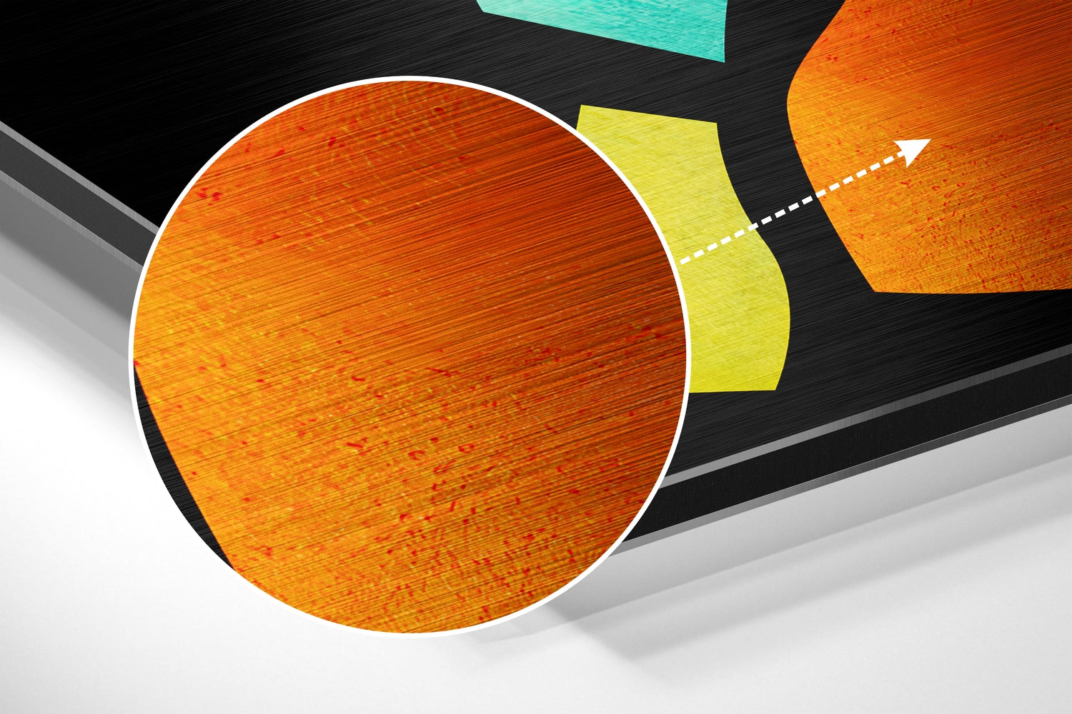 Giraffe Style Brushed Aluminium Dibond Wall Art.