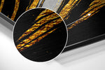 Golden Feather Brushed Aluminium Dibond Wall Art.