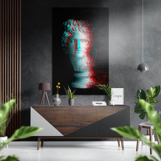 Blurry Statue Brushed Aluminium Dibond Wall Art.