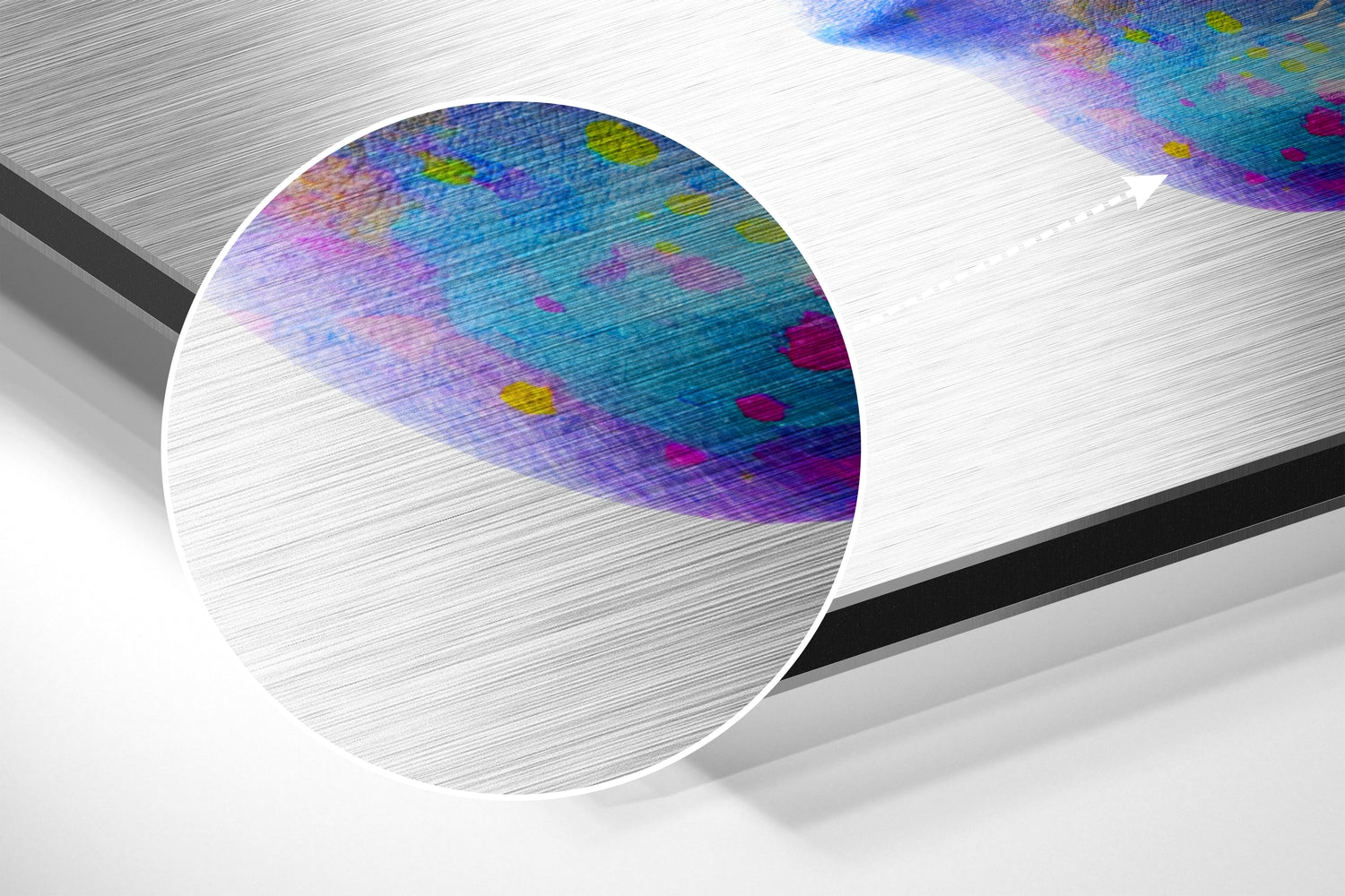 Blossoming Ideas Brushed Aluminium Dibond Wall Art.