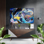 Evil Eye Bead Brushed Aluminium Dibond Wall Art.