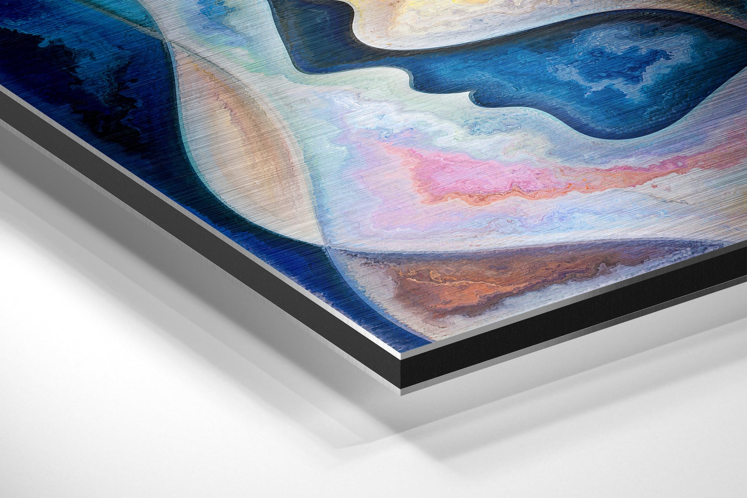 Evil Eye Bead Brushed Aluminium Dibond Wall Art.