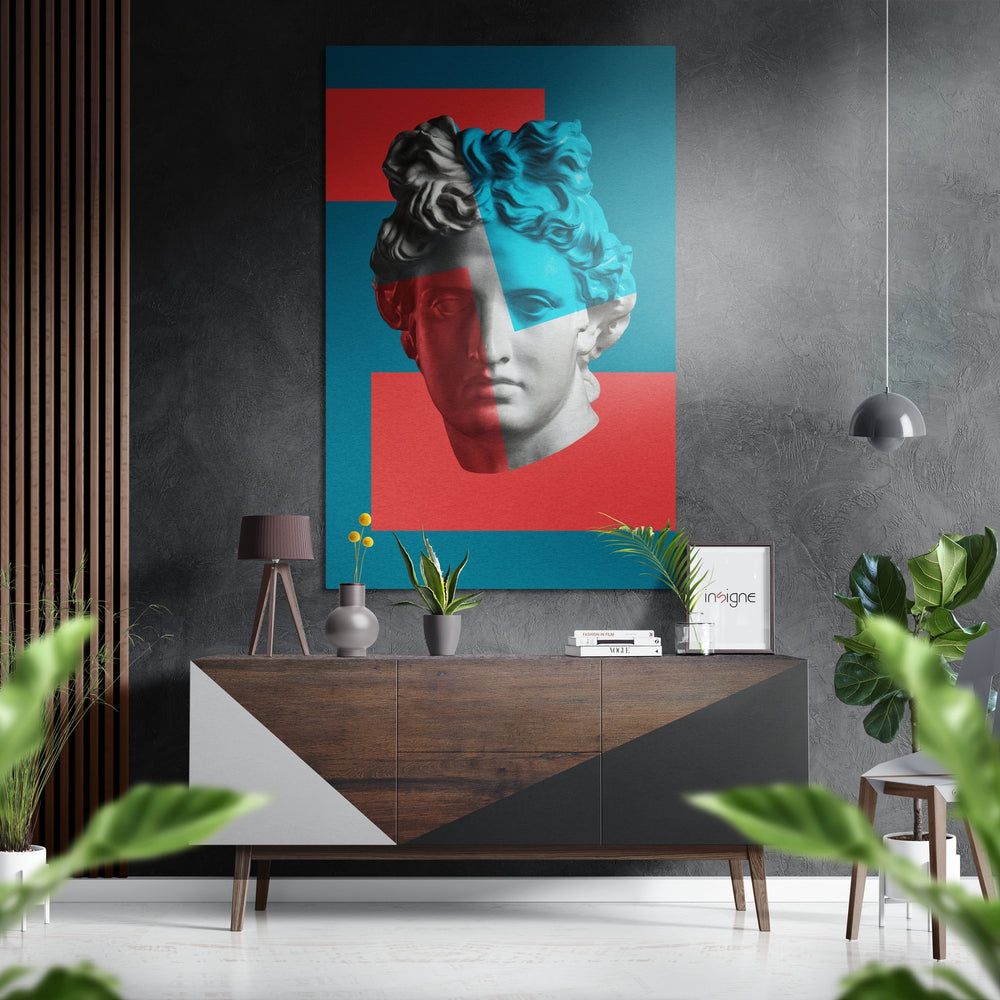 Statue Brushed Aluminium Dibond Wall Art.