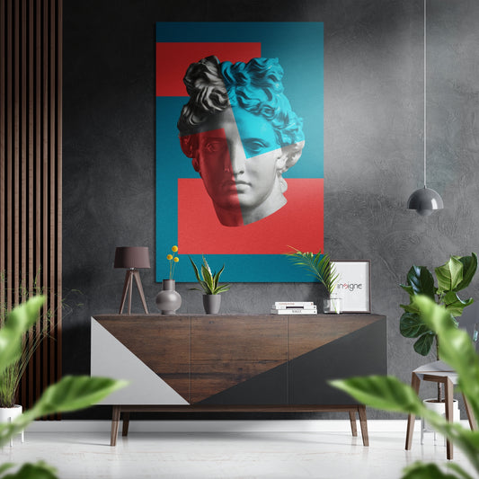 Statue Brushed Aluminium Dibond Wall Art.