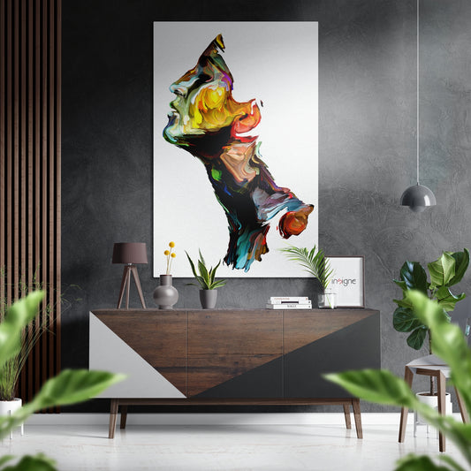 Colorful Feelings Brushed Aluminium Dibond Wall Art.
