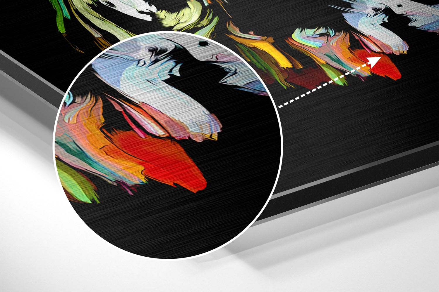 Colorful Feelings Brushed Aluminium Dibond Wall Art.