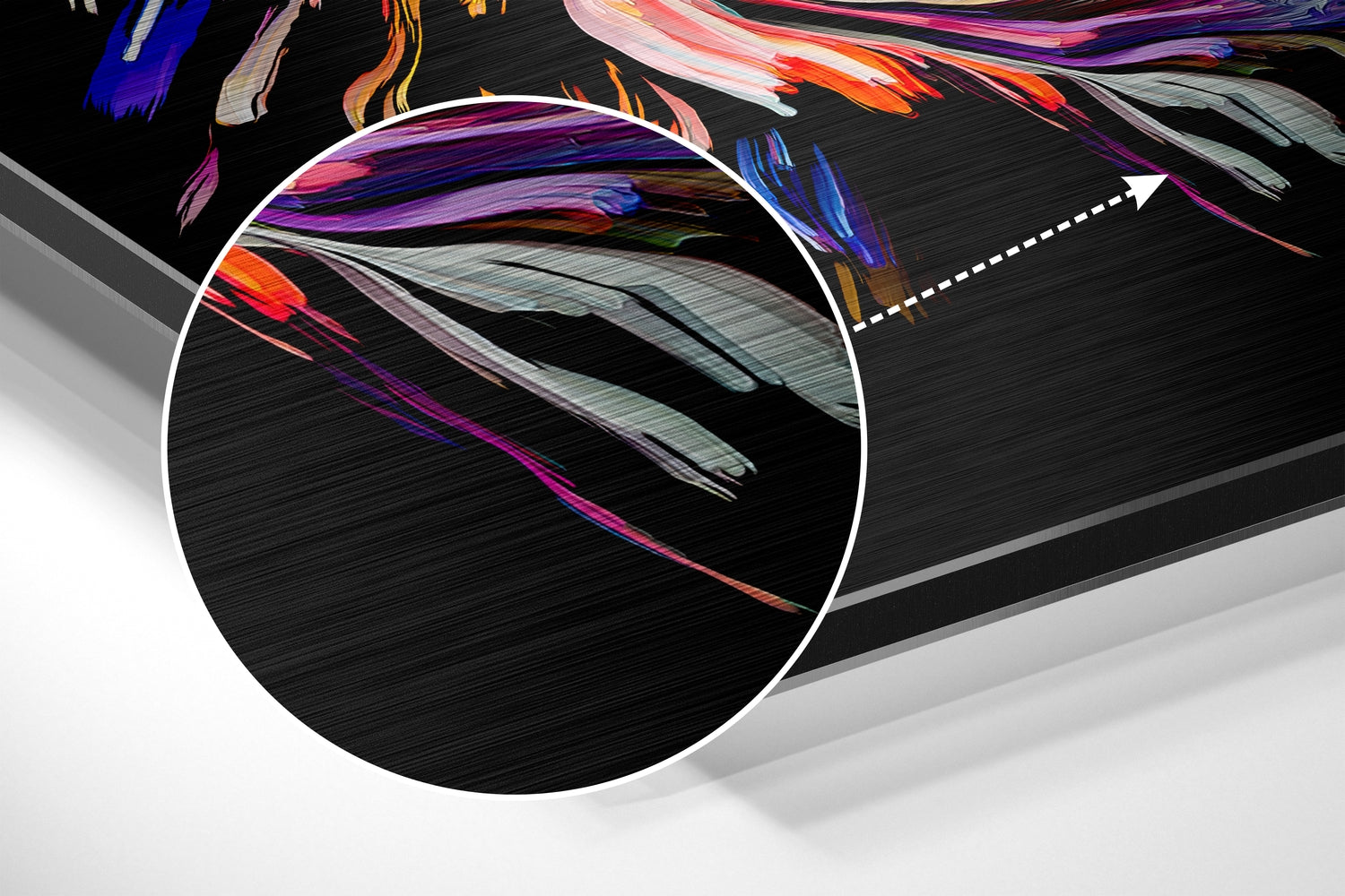 Colorful Feelings Brushed Aluminium Dibond Wall Art.