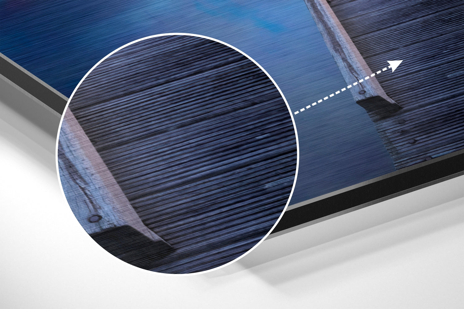 Quay Brushed Aluminium Dibond Wall Art.