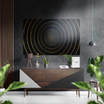 Circles Brushed Aluminium Dibond Wall Art.