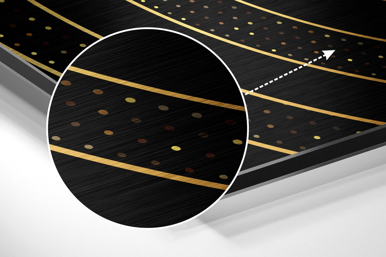 Circles Brushed Aluminium Dibond Wall Art.