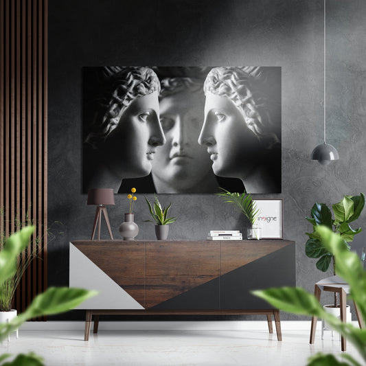 Statues Brushed Aluminium Dibond Wall Art.