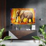 Elephant Brushed Aluminium Dibond Wall Art.