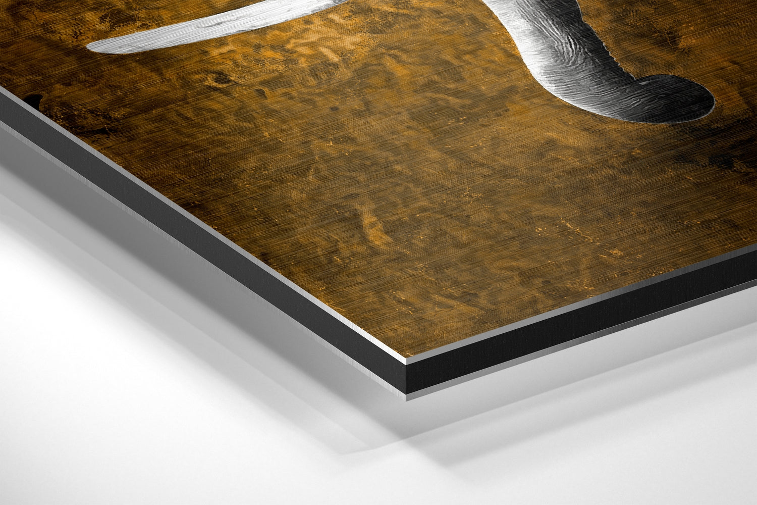 Elephant Brushed Aluminium Dibond Wall Art.