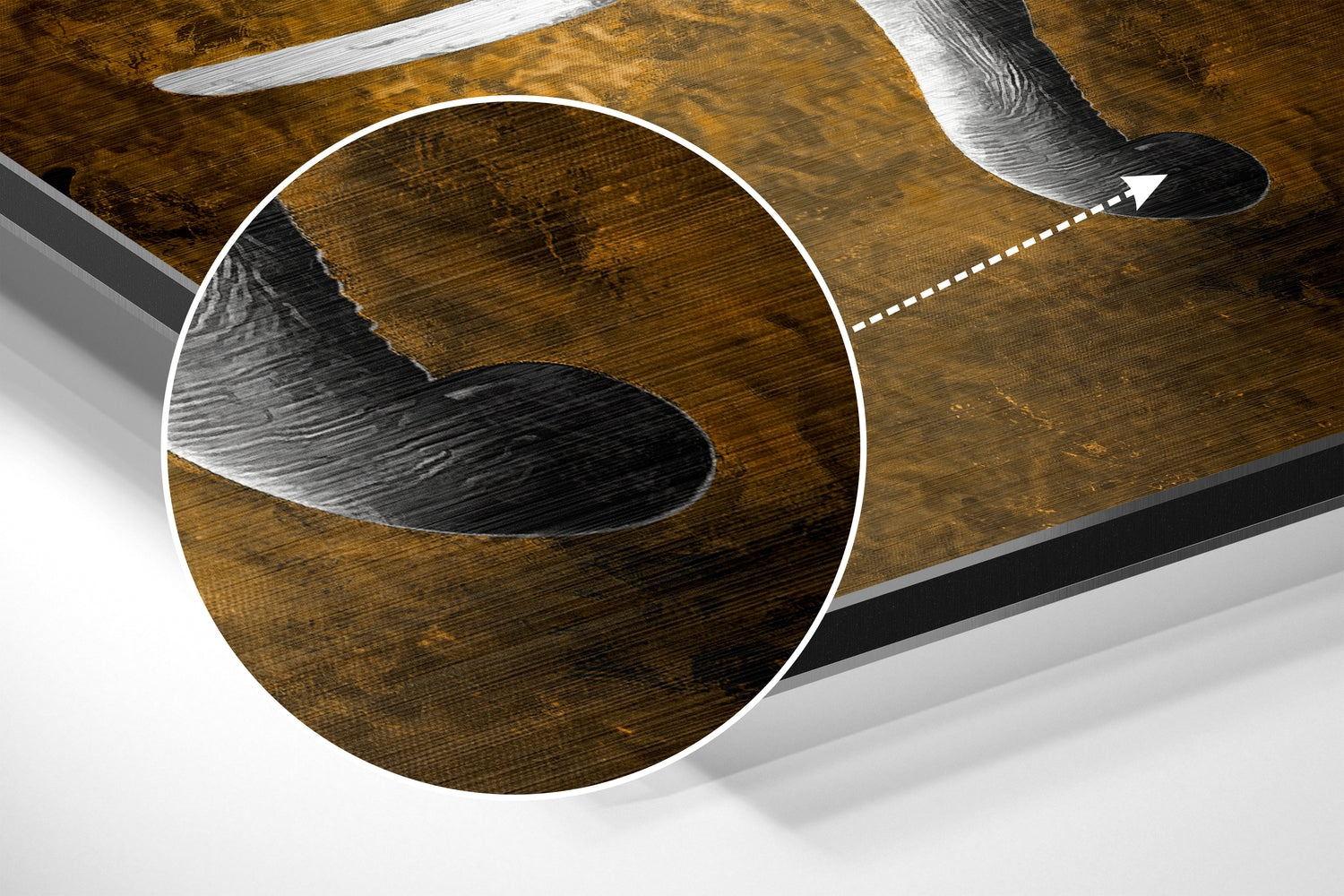 Elephant Brushed Aluminium Dibond Wall Art.