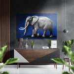 Elephant Brushed Aluminium Dibond Wall Art.