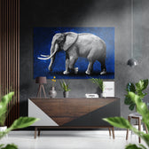 Elephant Brushed Aluminium Dibond Wall Art.
