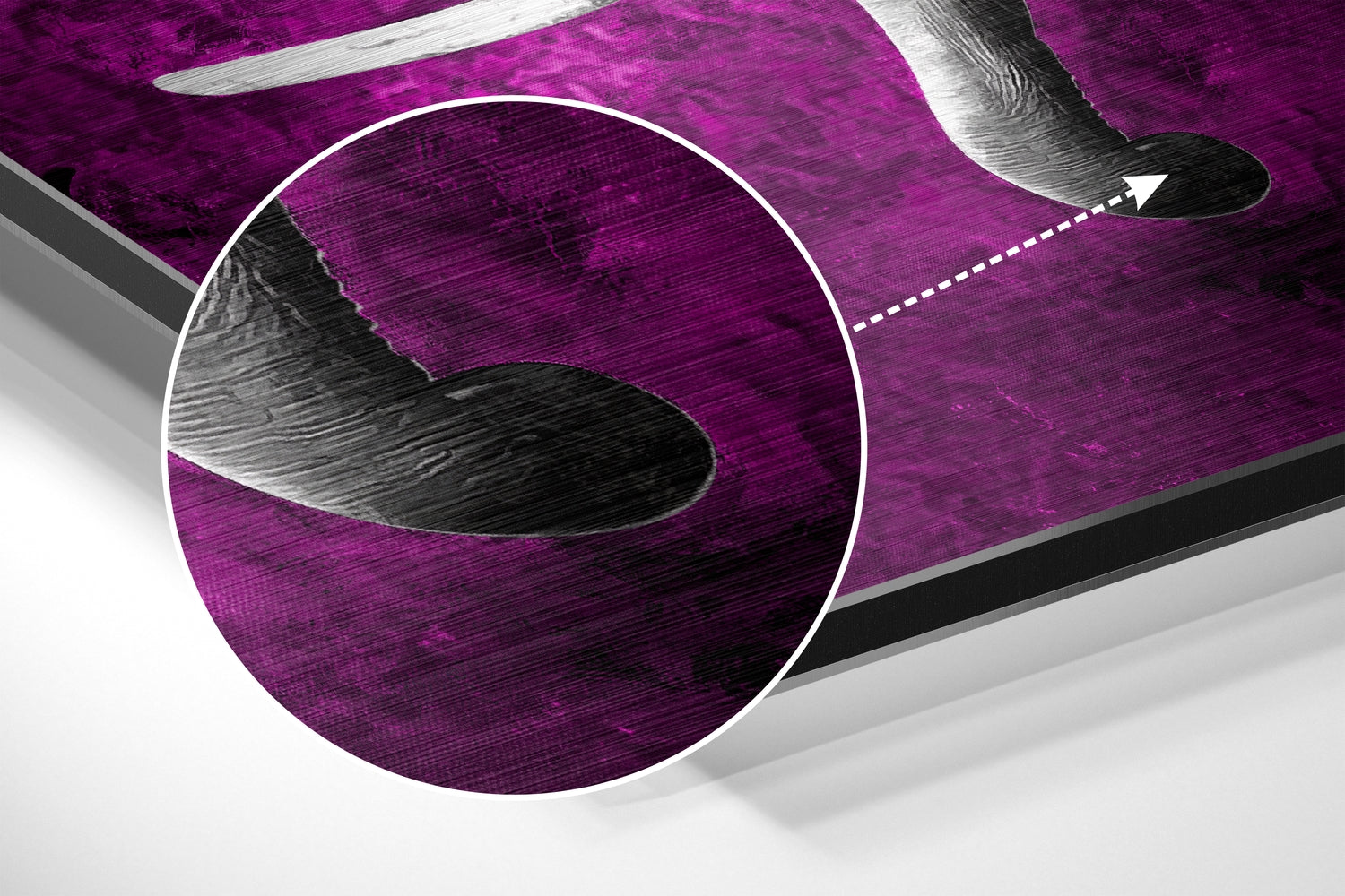 Elephant Brushed Aluminium Dibond Wall Art.