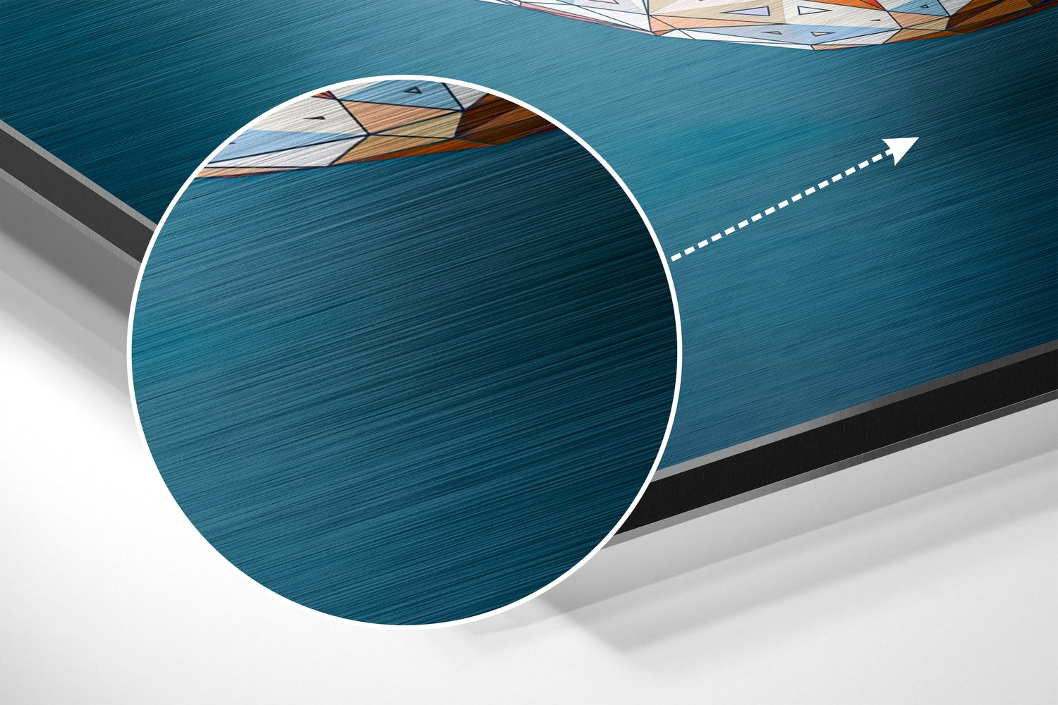 Skull Brushed Aluminium Dibond Wall Art.