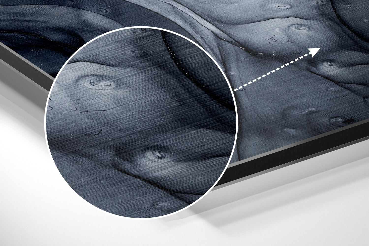 Marbleous Brushed Aluminium Dibond Wall Art.