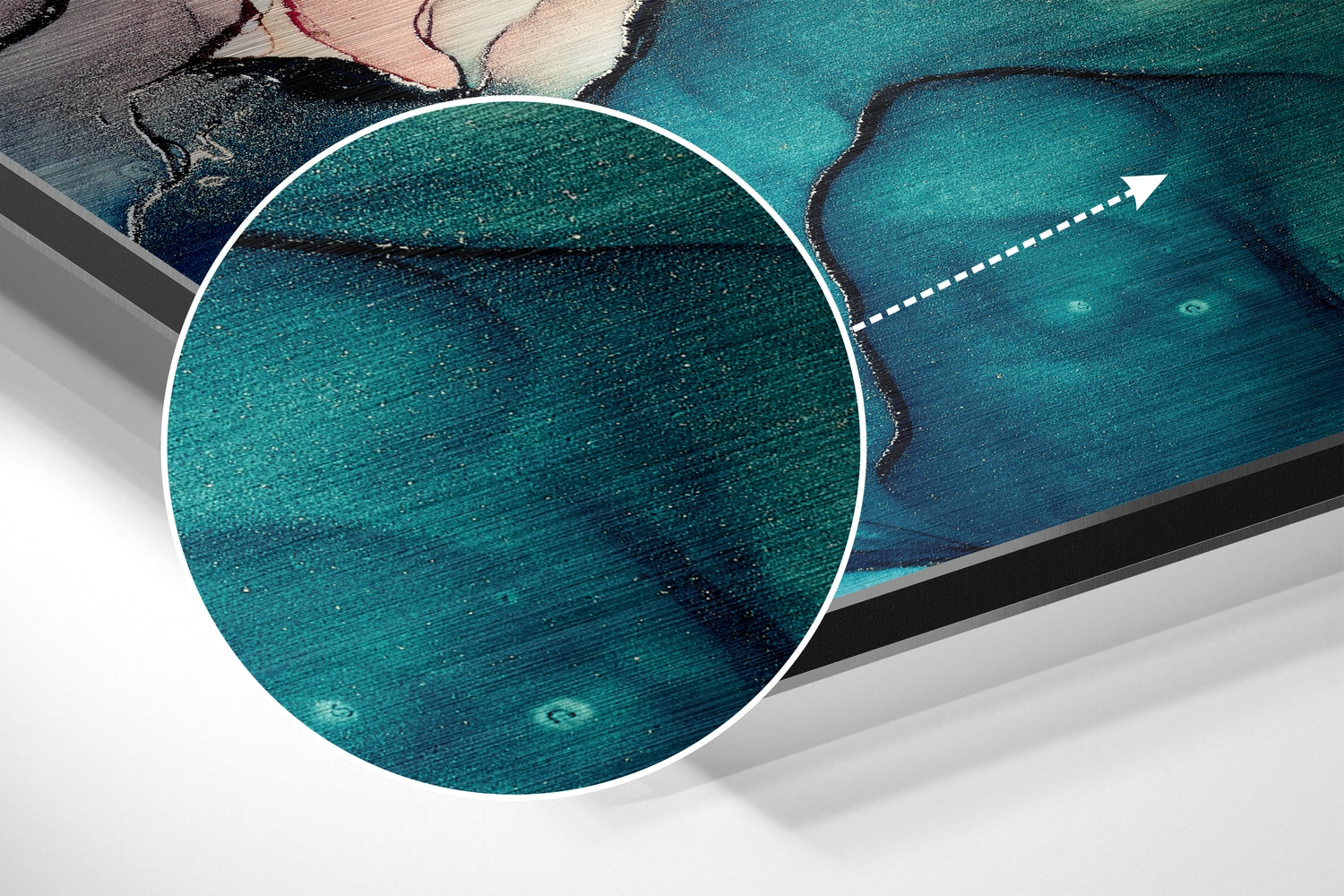 Marbleous Brushed Aluminium Dibond Wall Art.