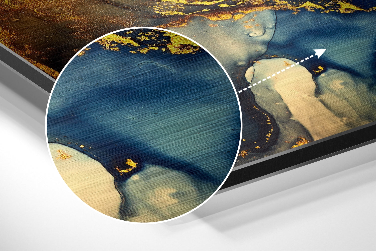 Marbleous Brushed Aluminium Dibond Wall Art.