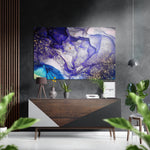 Purple Wave Brushed Aluminium Dibond Wall Art.