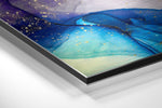 Purple Wave Brushed Aluminium Dibond Wall Art.