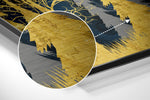 Golden Forest Brushed Aluminium Dibond Wall Art.