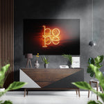 Hope Brushed Aluminium Dibond Wall Art.