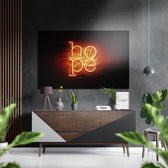 Hope Brushed Aluminium Dibond Wall Art.