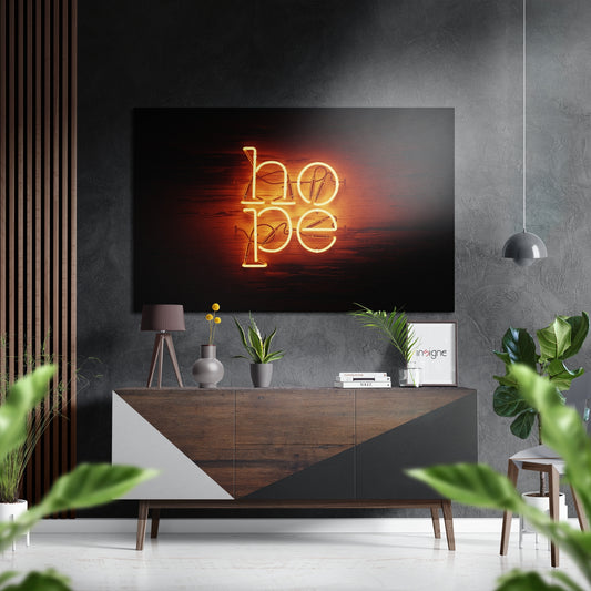 Hope Brushed Aluminium Dibond Wall Art.