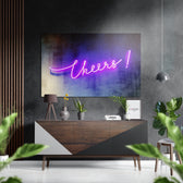 Cheers Brushed Aluminium Dibond Wall Art.