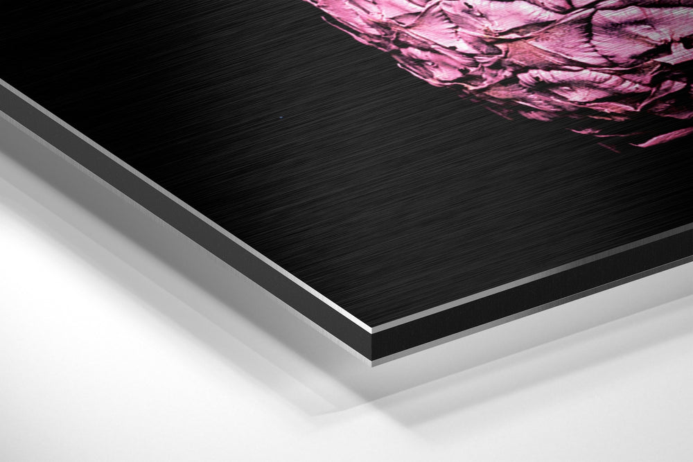 Pineapple Brushed Aluminium Dibond Wall Art.