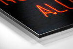 No Drugs Brushed Aluminium Dibond Wall Art.
