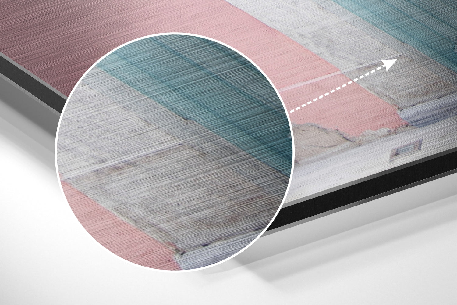 Door Brushed Aluminium Dibond Wall Art.